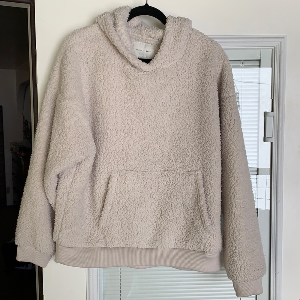 American Eagle Fleece Teddy Bear Hoodie